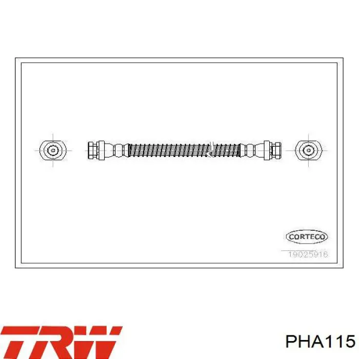 Купити PHA115 TRW Гальмівні шланги передні