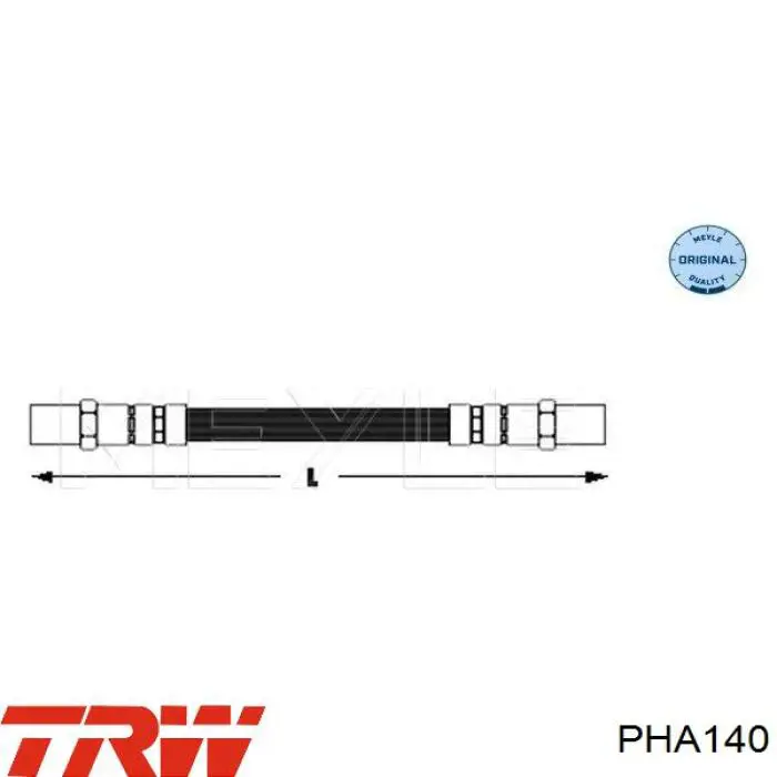 PHA140 TRW шланг гальмівний передній