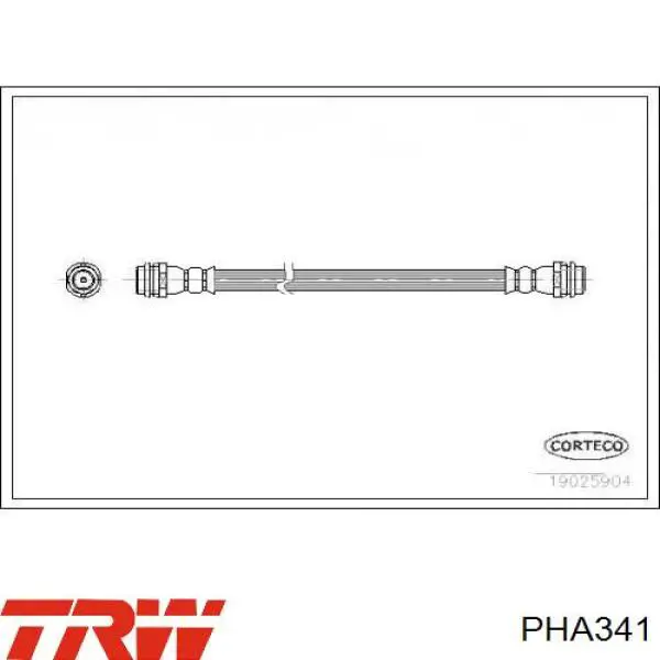 Купити PHA341 TRW Шланг гальмівний задній