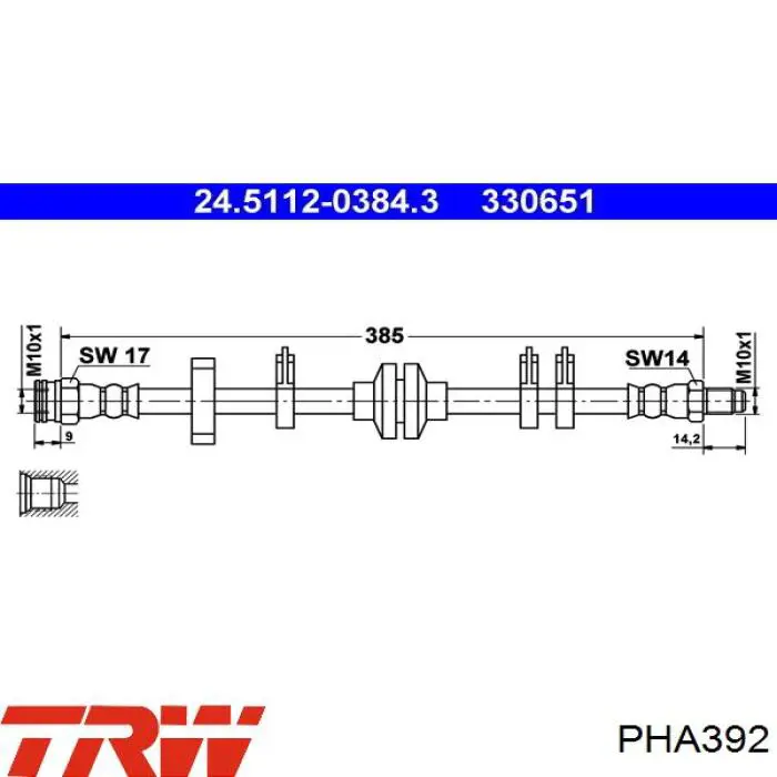 Купити 7586906 Fiat/Alfa/Lancia Шланг гальмівний задній