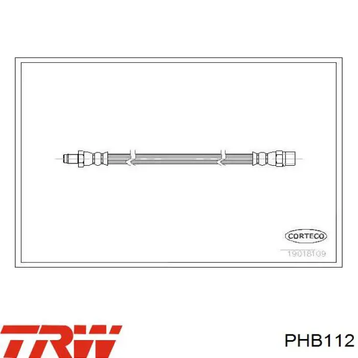 Шланг гальмівний передній PHB112 TRW