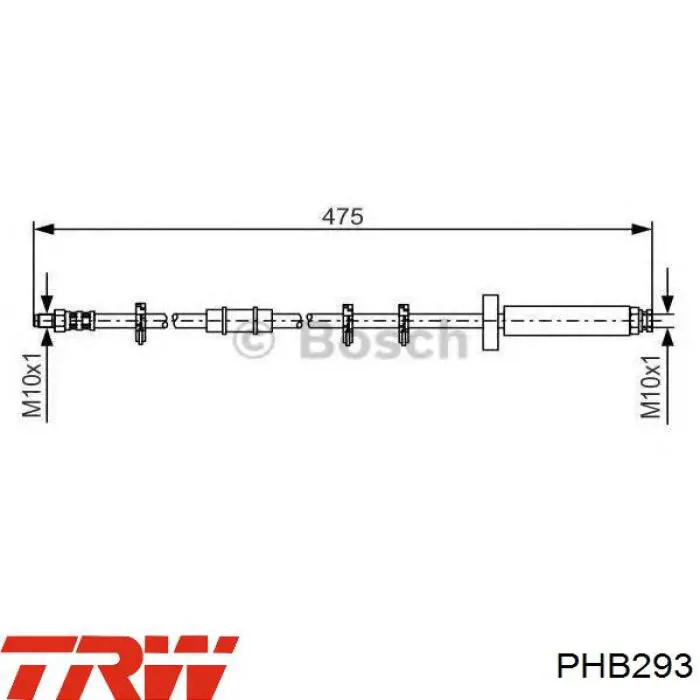 Купити PHB293 TRW Гальмівні шланги передні