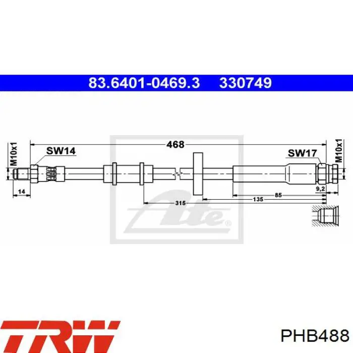 Купити ORK51748936 GP Гальмівні шланги передні