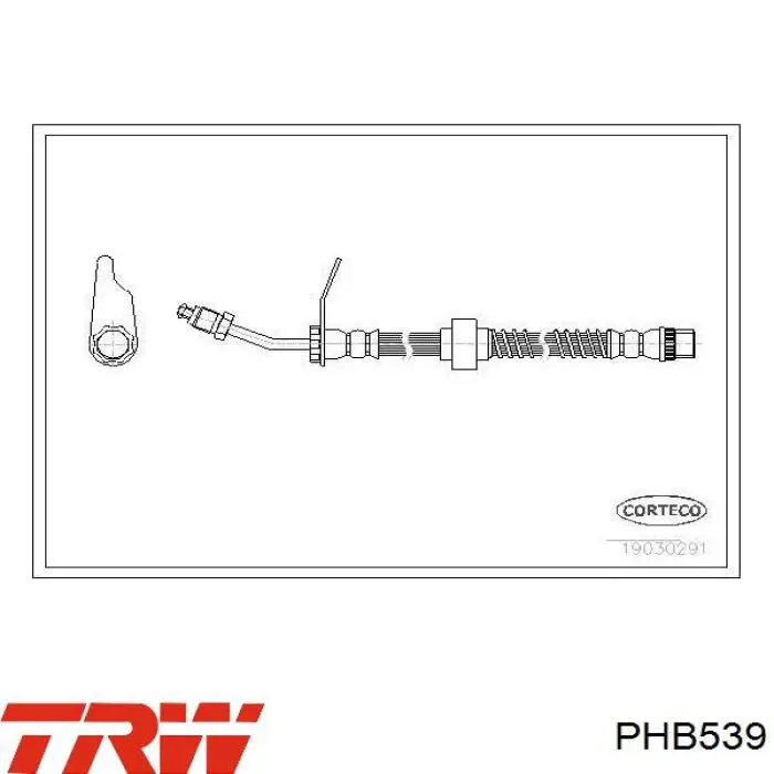Шланг гальмівний передній PHB539 TRW