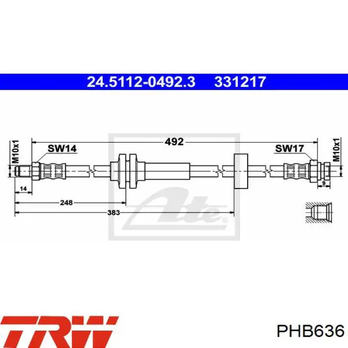 Гальмівні шланги передні FT51725095 Fast