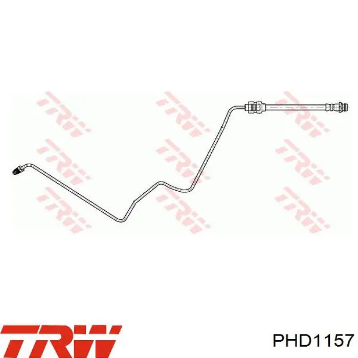 PHD1157 TRW шланг гальмівний задній, лівий
