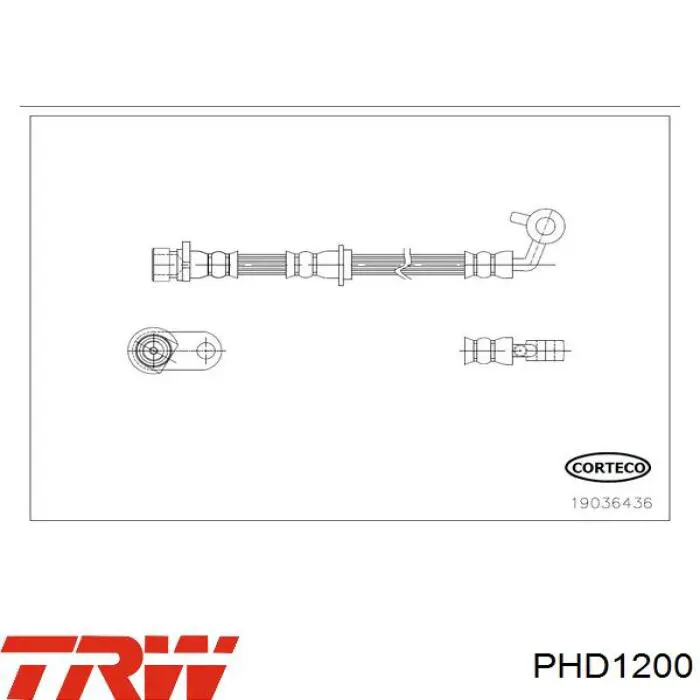 PHD1200 TRW Гальмівний шланг