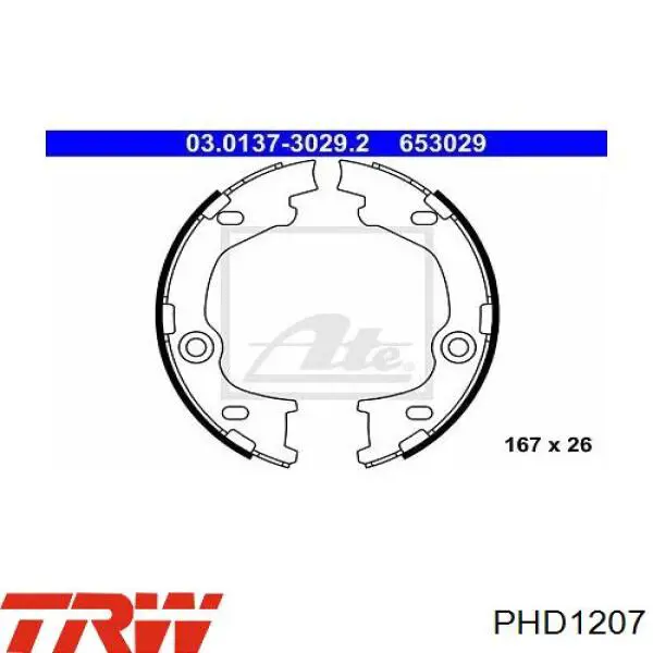 Шланг гальмівний задній, правий TRW PHD1207 ціна, від 11.40 USD