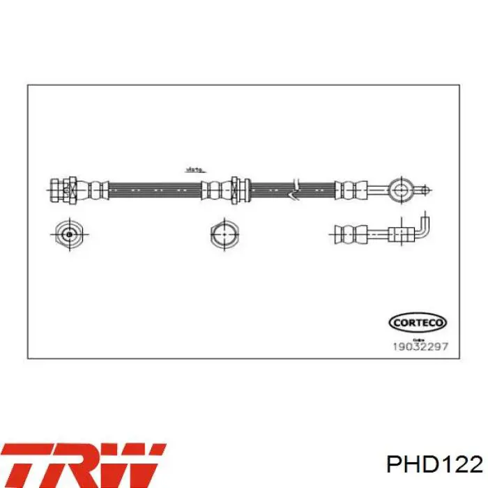 Купити PHD122 TRW Гальмівні шланги передні