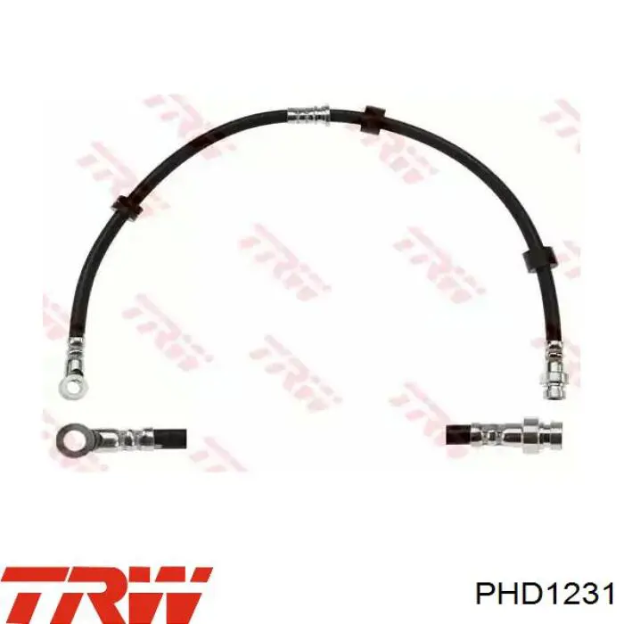 Шланг гальмівний передній, правий TRW PHD1231 ціна, від 16.04 USD