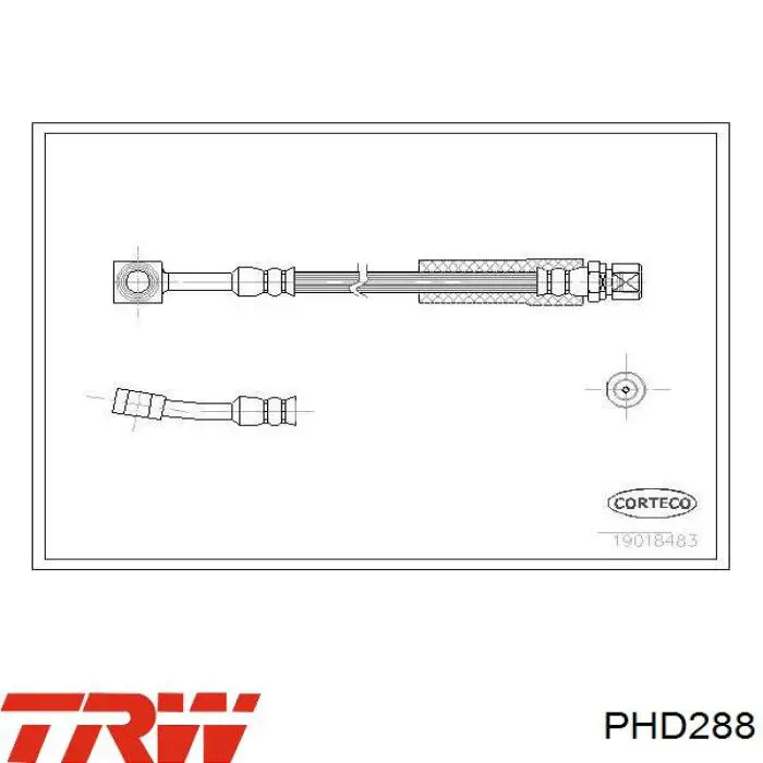 Купити PHD288 TRW Гальмівні шланги передні
