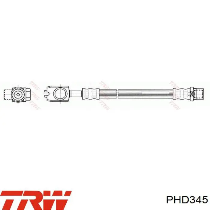 Шланг гальмівний передній TRW PHD345 ціна, від 19.77 USD