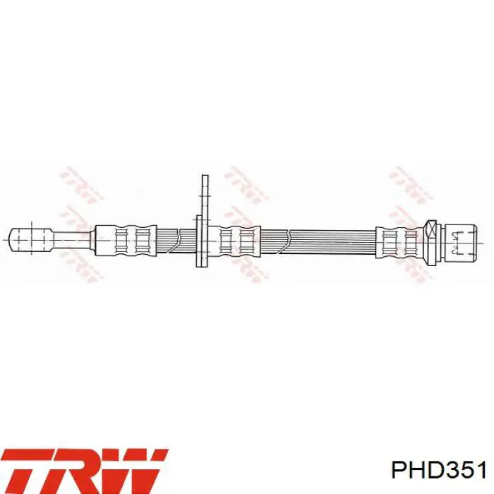 Шланг гальмівний задній PHD351 TRW