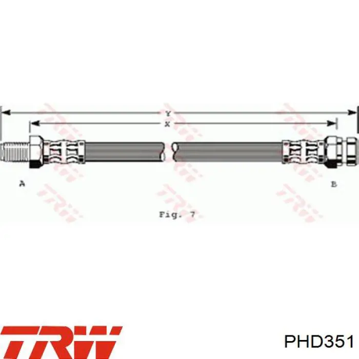 PHD351 TRW шланг гальмівний задній