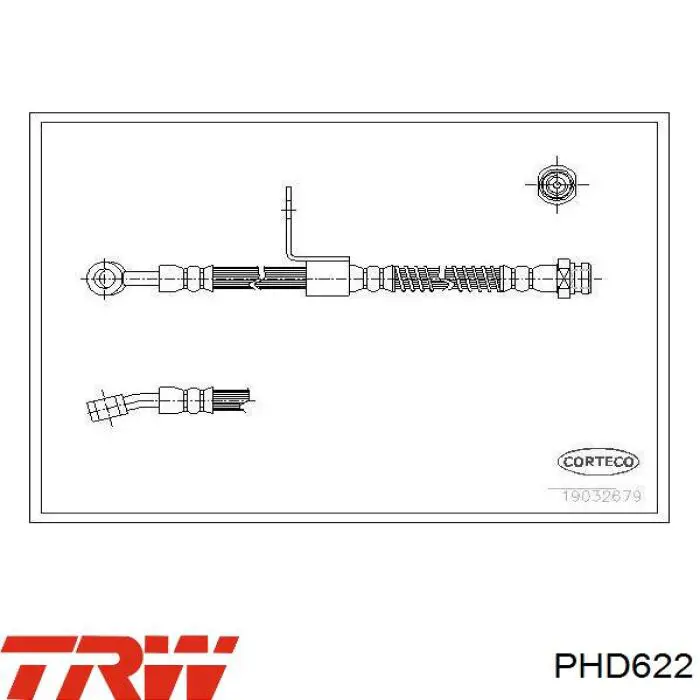 Шланг гальмівний передній, правий K&K FT0431 ціна, від 20.07 USD