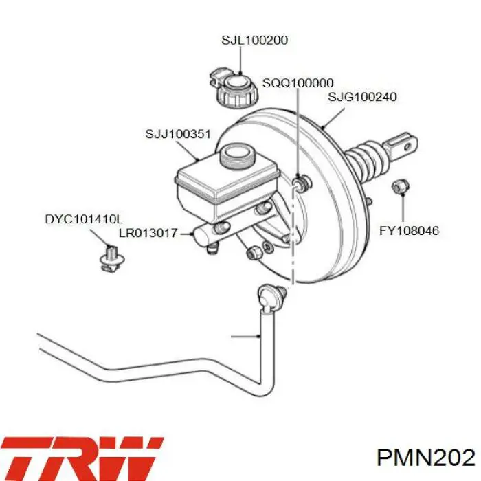 Циліндр головний гальма (Гідротормоз) TRW PMN202 ціна, від 135.75 USD