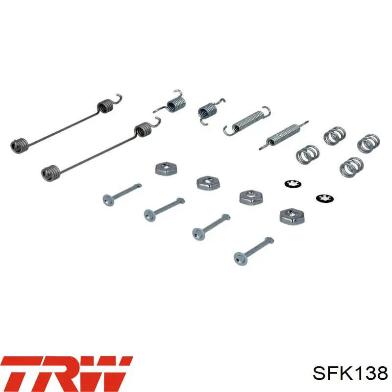 Монтажний комплект задніх барабанних колодок TRW SFK138 ціна, від 5.69 USD
