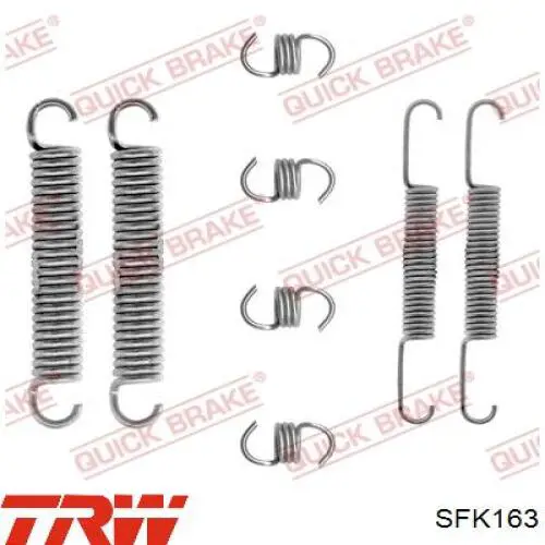 Монтажний комплект задніх барабанних колодок TRW SFK163 ціна, від 3.27 USD