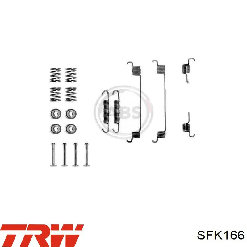Монтажний комплект задніх барабанних колодок SFK166 TRW