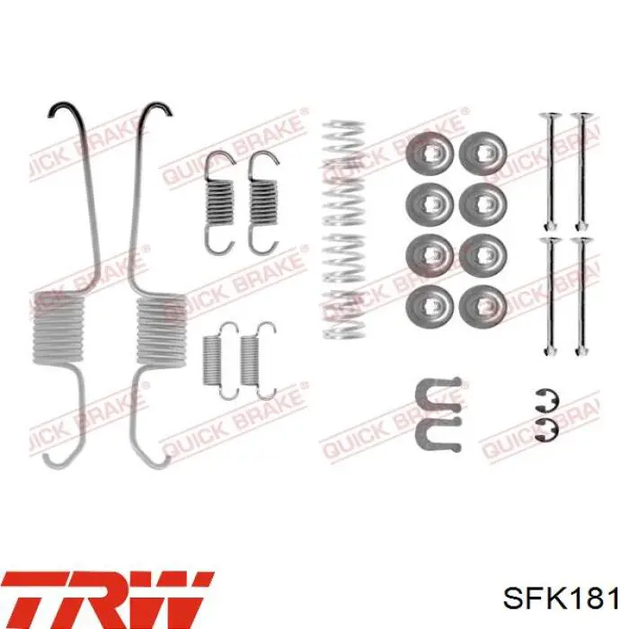 SFK181 TRW Ремкомплект задніх гальм