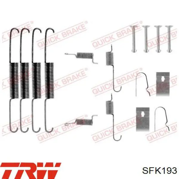 Купити SFK193 TRW Монтажний комплект задніх барабанних колодок