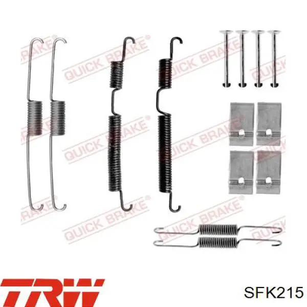 Монтажний комплект задніх барабанних колодок TRW SFK215 ціна, від 7.89 USD
