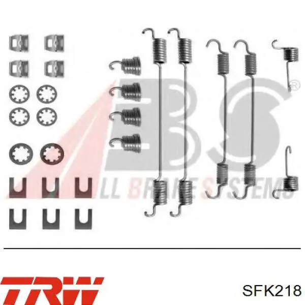 Купити SFK218 TRW Монтажний комплект задніх барабанних колодок