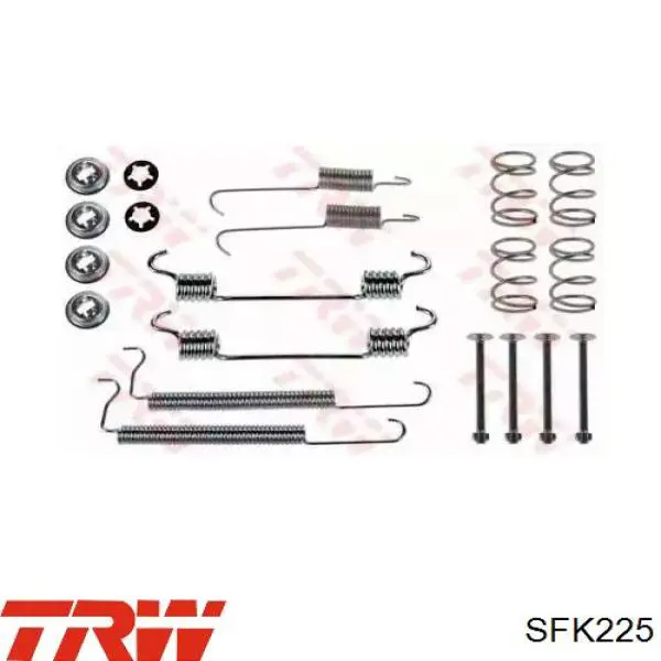 Монтажний комплект задніх барабанних колодок TRW SFK225 ціна, від 8.20 USD