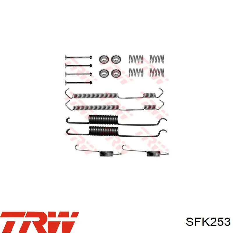 Ремкомплект гальмівних колодок TRW SFK253 ціна, від 10.47 USD
