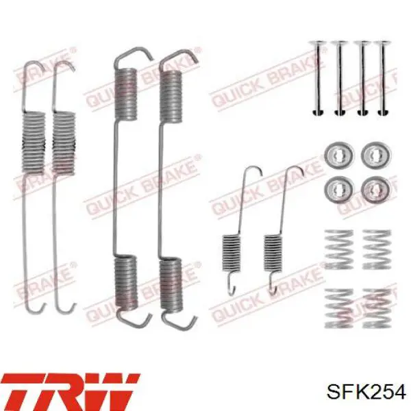 Монтажний комплект задніх барабанних колодок QB1050780 Quick Brake