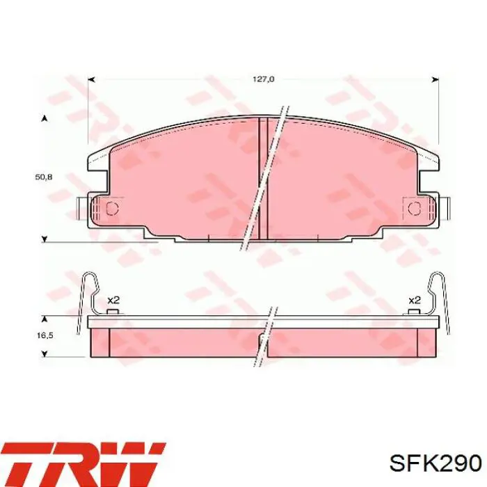 Купити SFK290 TRW Монтажний комплект задніх барабанних колодок