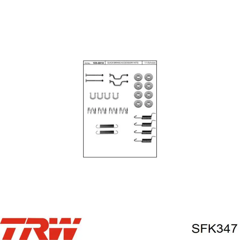 Купити SFK347 TRW Ремкомплект гальмівних колодок