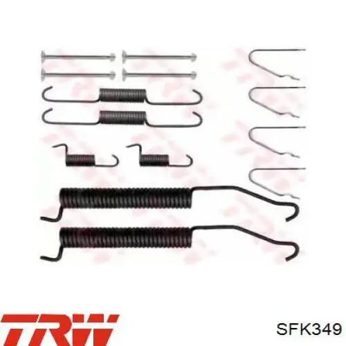 Ремкомплект гальмівних колодок TRW SFK349 ціна, від 11.57 USD