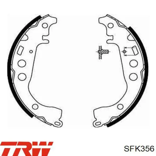 Монтажний комплект задніх барабанних колодок TRW SFK356 ціна, від 6.94 USD
