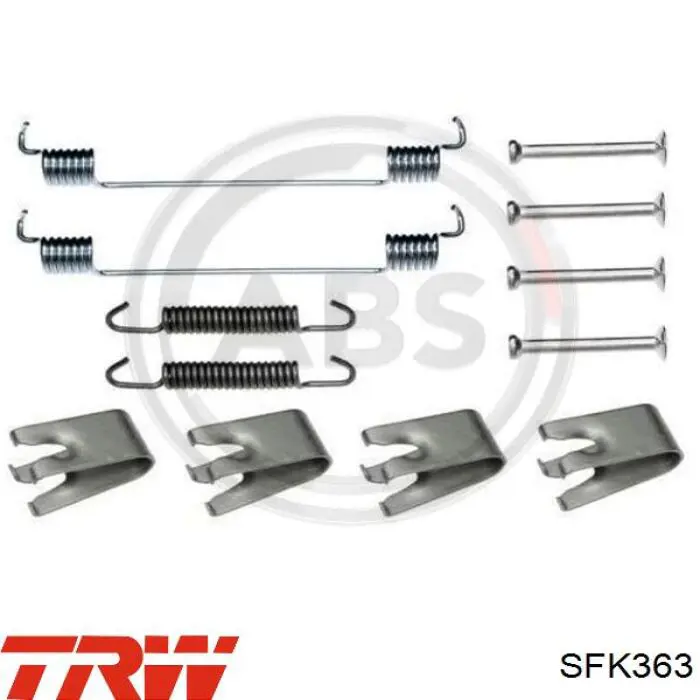 Купити SFK363 TRW Монтажний комплект задніх барабанних колодок