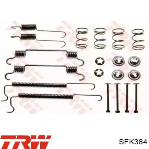 Монтажний комплект задніх барабанних колодок TRW SFK384 ціна, від 9.07 USD