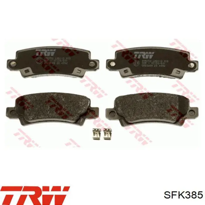 Монтажний комплект задніх барабанних колодок TRW SFK385 ціна, від 7.60 USD