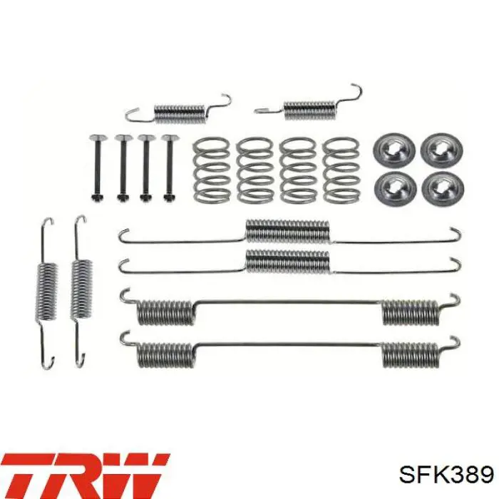 Монтажний комплект задніх барабанних колодок TRW SFK389 ціна, від 6.42 USD