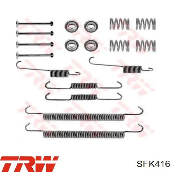 Монтажний комплект задніх барабанних колодок TRW SFK416 ціна, від 5.15 USD