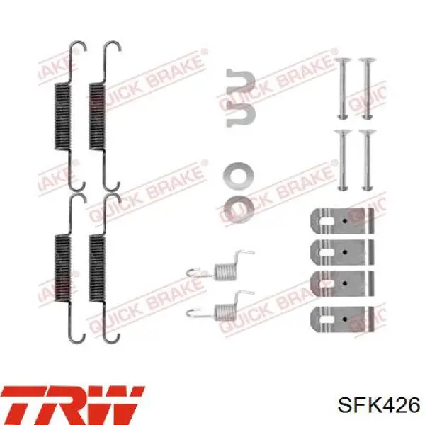 Монтажний комплект задніх барабанних колодок ERT 310139 ціна, від 6.18 USD