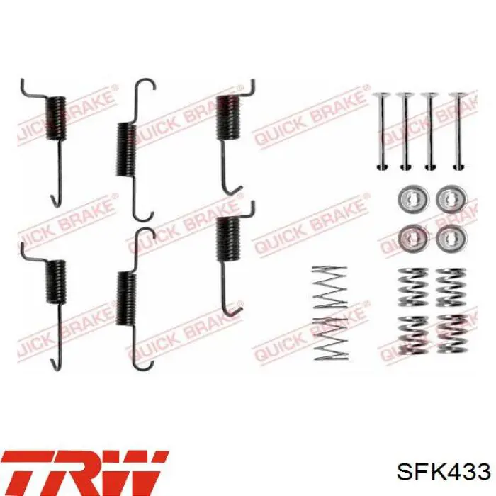 Купити SFK433 TRW Монтажний комплект задніх барабанних колодок