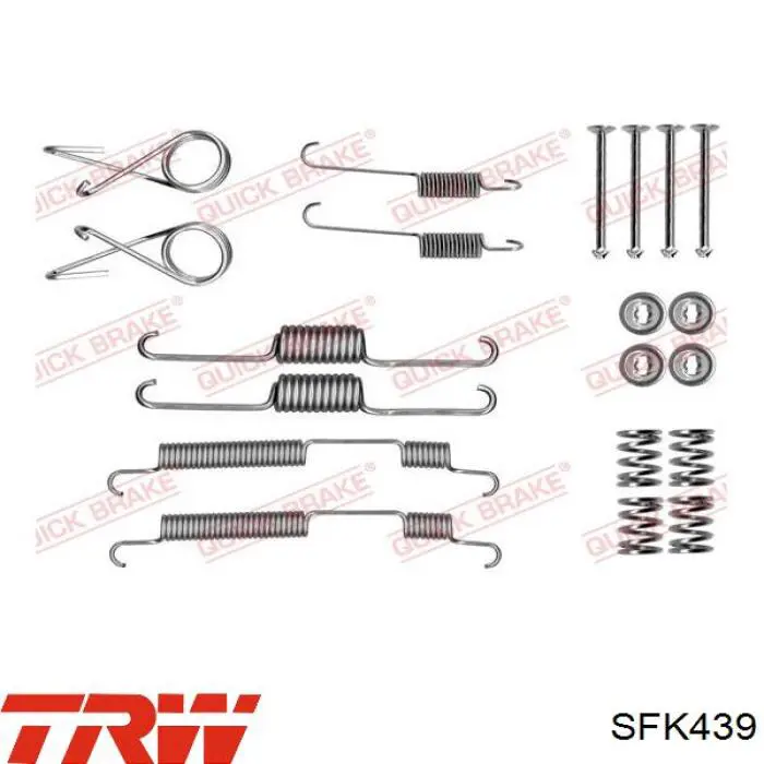 Купити SFK439 TRW Монтажний комплект задніх барабанних колодок