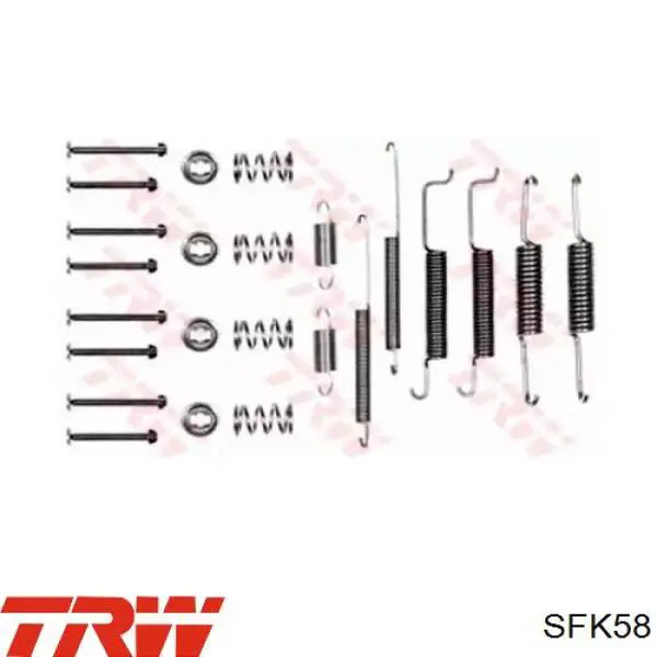 Купити SFK58 TRW Монтажний комплект задніх барабанних колодок