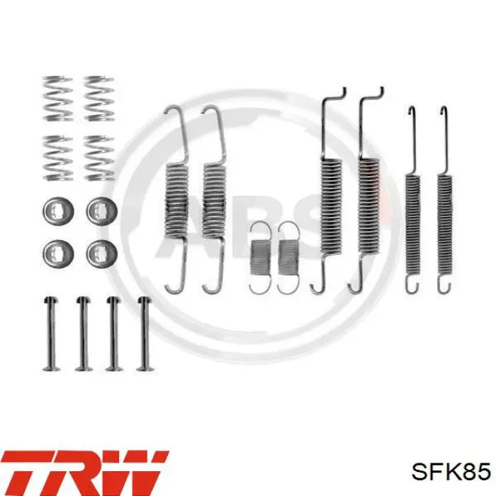 Монтажний комплект задніх барабанних колодок TRW SFK85 ціна, від 7.75 USD