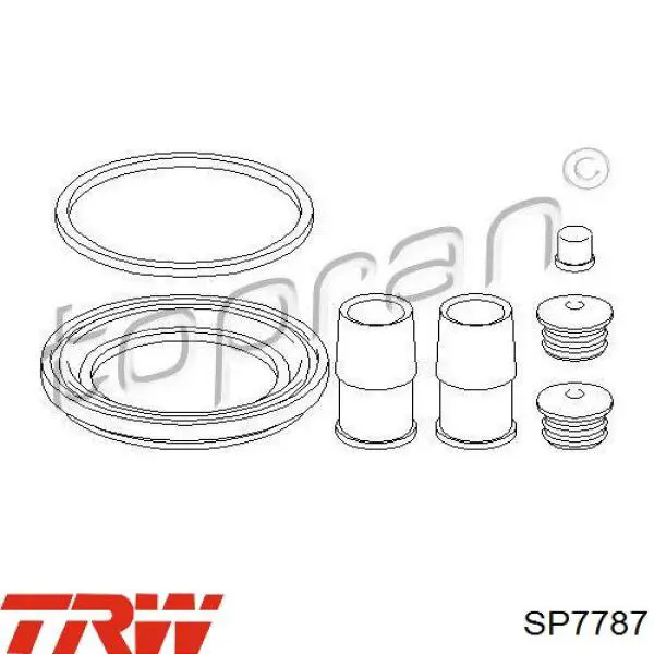 Ремкомплект супорту гальмівного заднього SP7787 TRW
