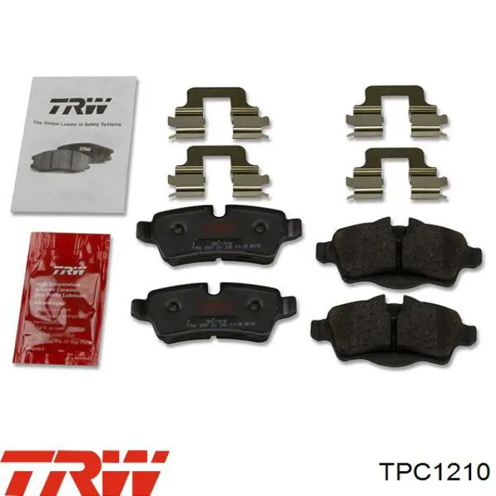 Передні тормозні колодки TPC1210 TRW