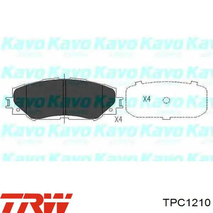 TPC1210 TRW Передні гальмівні колодки