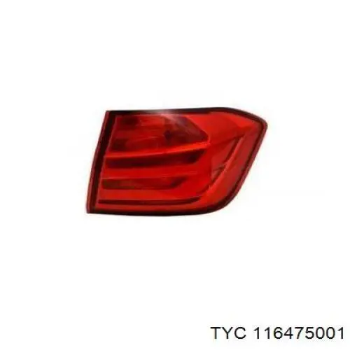 Ліхтар задній правий, зовнішній TYC 116475001 ціна, від 50.66 USD