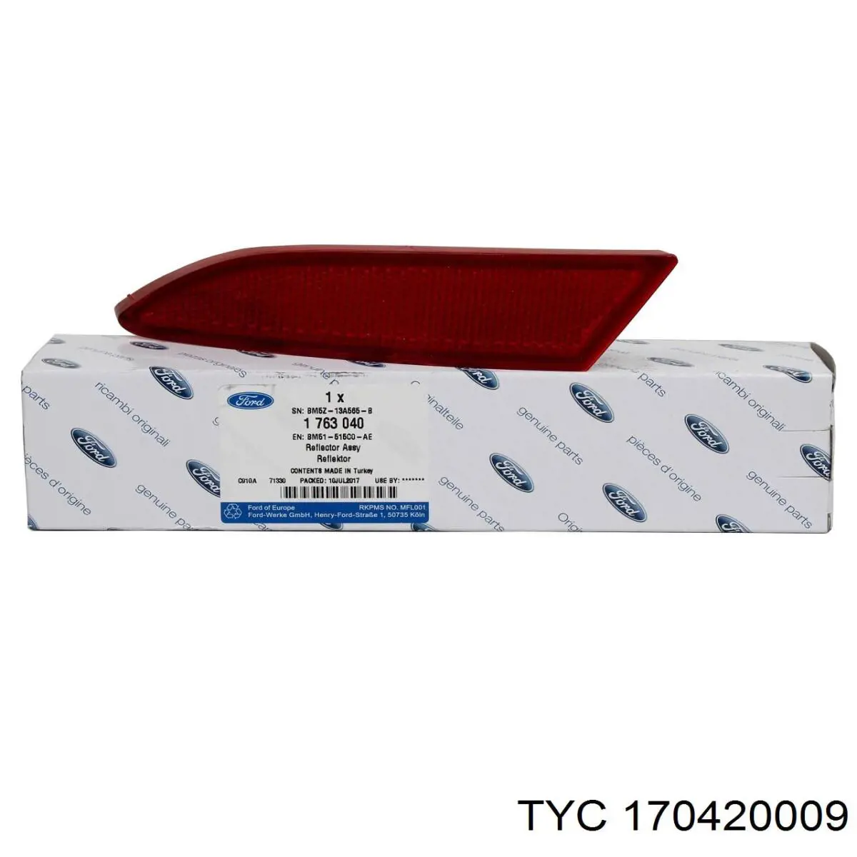 Лівий катафот заднього бампера TYC 170420009 ціна, від 6.33 USD