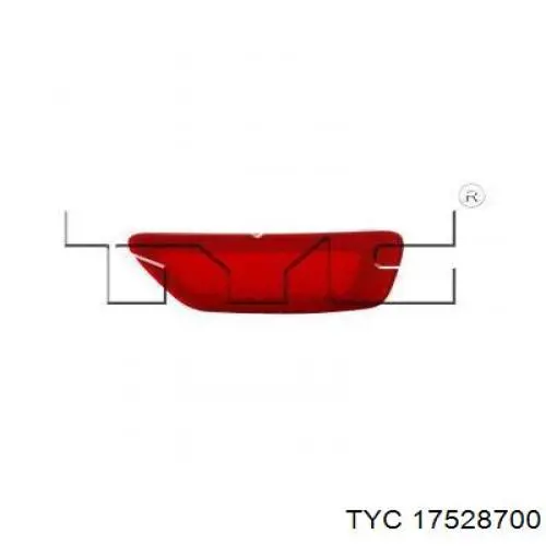Правий катафот заднього бампера TYC 17528700 ціна, від 24.65 USD